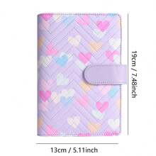 A6 PU Leather Binder 6-Ring Notebook, Stylish Design, Personal Notebook Binder Cover, Can Be Used For Cash Budget Storage Shell, Album Shell,For School Supplies,Back To School