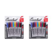 4 set di 40 pennarelli di colori diversi, inclusi 20 pennarelli colorati e 20 pennarelli permanenti neri. Questi pennarelli sono resistenti all'acqua, asciugano velocemente e sono adatti per l'uso in aule e uffici, oltre che per i materiali scolastici per l'arte