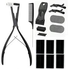 MHair Extensions Tools Kit Tape In Hair Sealing Pliers Tool Kit Profional Flat Surface Sealing Hair Extension Plier Tools With Double Sided Replacement Adhesive Hair Extension Tape Tabs8001 - as pic - View 1
