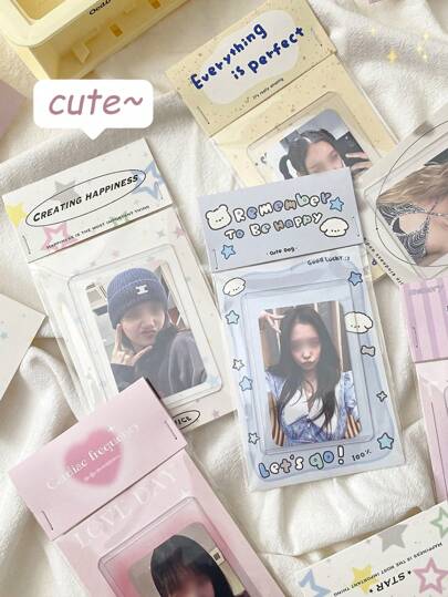 Set de 10 piezas de tarjetas de embalaje de estilo coreano Ins para accesorios de embalaje, empaquetado de regalo, regreso a la escuela