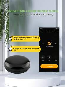 TUYA WiFi Smart IR Remote Controller Smart Home Universal Remote Blaster,One For All Control AC TV DVD CD AUD SAT Etc,Compatible With Alexa And Assistant,Smart Life APP,No Hub Required - Black - View 7