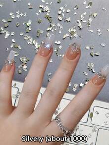 QPRETTY DU 100Pcs/500Pcs/600Pcs/1000Pcs 2-3Mm Mixed Shape Nail Resin Mini Flat Bottom Shape Drill 3D Nail Art Accessories Mixed Color Design Nail Decoration Nail Supplies Nails Nail Charms Nail Gems