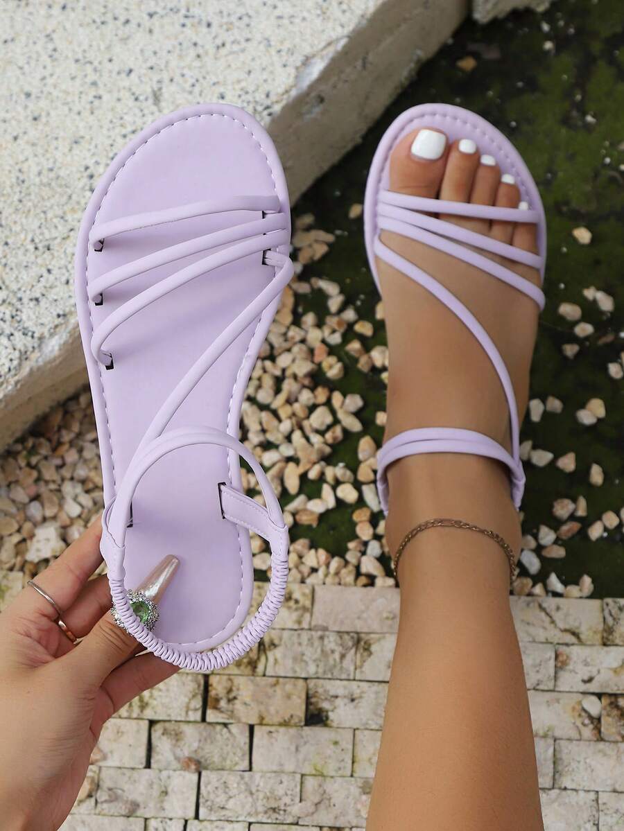 Giày sandal đế bệt thời trang tối giản đa năng mới dành cho nữ