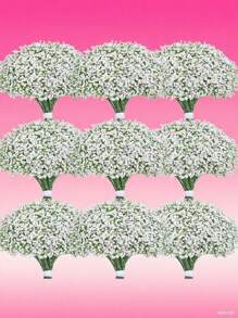 's Breath Artificial Flowers, 6pcs White's Breath Flowers Artificial Bulk, Real Artificial's Breath Horse Bouquet Wedding Flower Arrangement Party Decoration