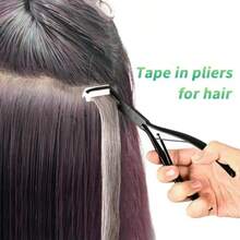 MHair Extensions Tools Kit Tape In Hair Sealing Pliers Tool Kit Profional Flat Surface Sealing Hair Extension Plier Tools With Double Sided Replacement Adhesive Hair Extension Tape Tabs8001 - as pic - View 4