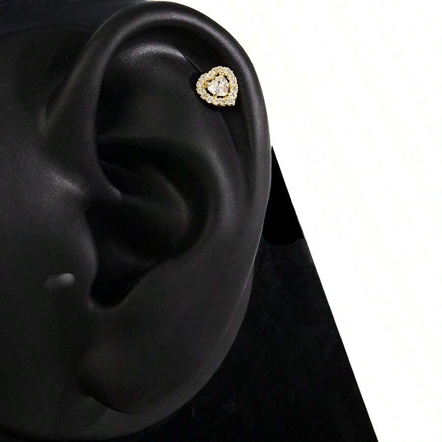 [Luxurious] Heart Earrings With 18k Gold Plating And Pearls For An Elegant Look For Mature Women. Also Makes A Great Gift.