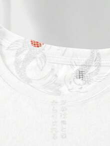 Koi Fish of Life and Ascent T Shirt Uomo Moda Streetwear Estiva Cotone Casual Regalo Creativo Stampa Originale Giovani Offerta Speciale Outfit