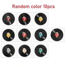 Autocolante de perete impermeabile în formă de disc de vinil, decalcomanii de transfer cu model retro de disc de vinil cu muzică DJ, potrivite pentru dormitor, sufragerie, intrare și alte decorațiuni interioare - Multicolor - Vizualizare 16