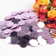 Lantejoulas redondas de 1,5 cm (15 mm) com furo lateral – Paillettes de cores misturadas AB para joias DIY, costura, decoração de vestidos (20 g, 210 unidades)