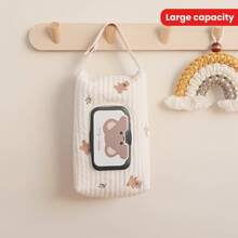1pc Minimalist & Practical Multi-Function Bear & Leaf Wet Wipes Storage Pouch