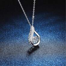 Silver Necklace, Anniversary Eternity Jewelry Present For Mother Wife, Birthday Christmas Valentines Gifts For Women