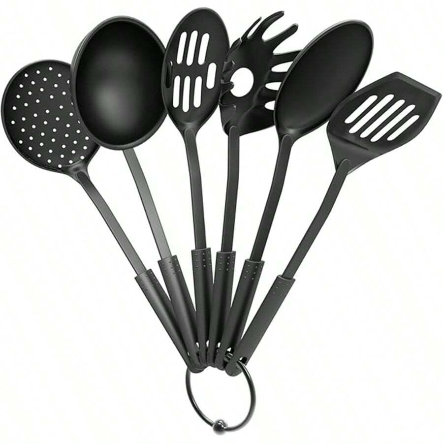 6Pcs Kitchen Utensil Set - Plastic Cooking Tools - Includes Essential Spatulas, Spoons And Small Tools For Every Home Cook - Multicolor - View 1