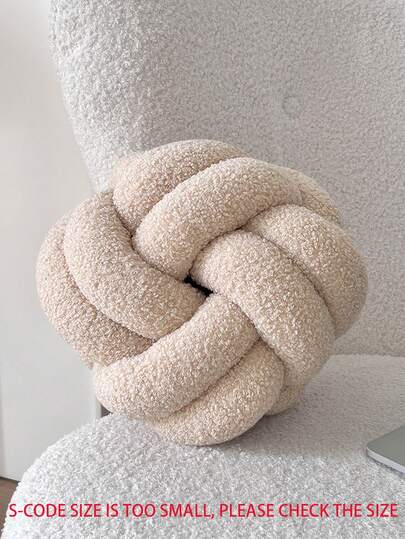 1pc Solid Color Versatile Faux Fur Octagonal Decorative Throw Pillow, Suitable For Sofa, Coffee Table, Bedroom, Beige