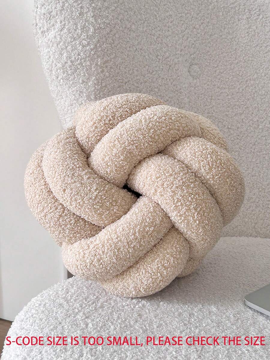 1 Stück einfarbiges vielseitiges Kunstfell Achteckiges dekoratives Zierkissen, geeignet für Sofa, Couchtisch, Schlafzimmer, Beige - Beige - Übersicht 1