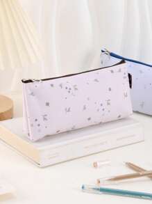 1 件，高端铅笔盒，涤纶材质，尼龙拉链，大容量，便携式铅笔袋，学校用品，情人节，万圣节，感恩节，返校季，生日特别礼物，可爱的铅笔袋