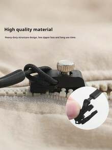 10 件装通用拉链修理套件快速修复滑块 - 易于安装无缝替换拉链头，适用于夹克、行李箱、背包、靴子 - 黑色拉链头 - 彩色 - 查看 8