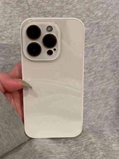 Summer Solid Macaron Color Smooth Glass Protective Case With Lens Film For IPhone 16 ProMax/IPhone 13/IPhone 14 Pro/IPhone 15/IPhone 15 ProMax/IPhone 11/12, Anti-Fingerprint Minimalist Design Full Coverage