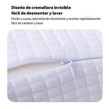 Almohada ergonómica, soporte para el cuello, almohada de memoria de rebote lento, sueño profundo sin hundirse - Azul - Ver 9