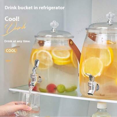 1 件冷水壶、水果茶壶、冰水分配器、家用水/饮料容器、带水龙头的果汁分配器、大容量冰箱