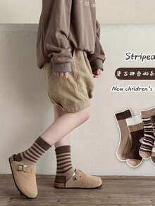 Kit 3 6 12 Mid-Calf Socks Vintage Style Elegant Earthy Tones Women's 35-40 - Nhiều màu - Xem 6
