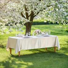 2pcs Satin Party Tablecloth 58 X 102 Inches, Rectangular Shiny Burgundy Tablecloth For Wedding, Banquet, Celebration, Outdoor, Ceremony - متعدد الألوان - مشاهدة 10