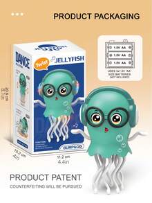 Crawling Electric Dancing Jellyfish Toy, Jellyfish Tummy Time Toy With Led & Music, Automatic Obstacle Sensor Smart Tentacle Explorer,Christmas Stocking Stuffers For Kids(Colours And Details Are Random) - Multicolor - View 12