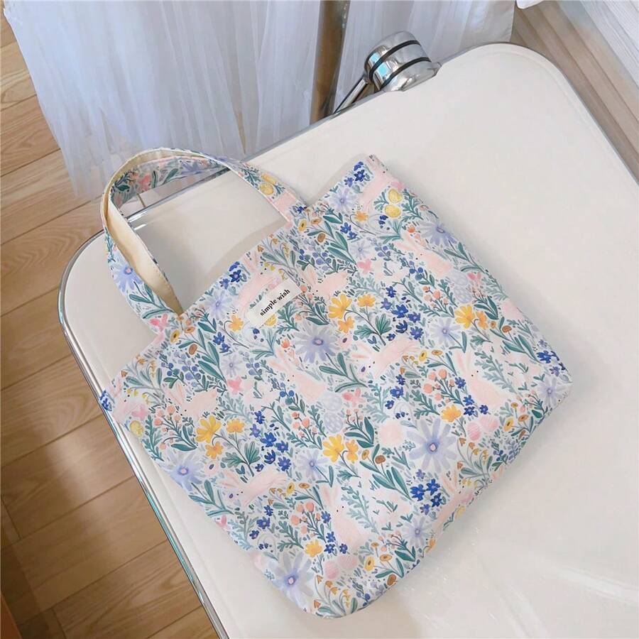 Women Shoulder Bags - 藍綠色花叢 - 查看 1