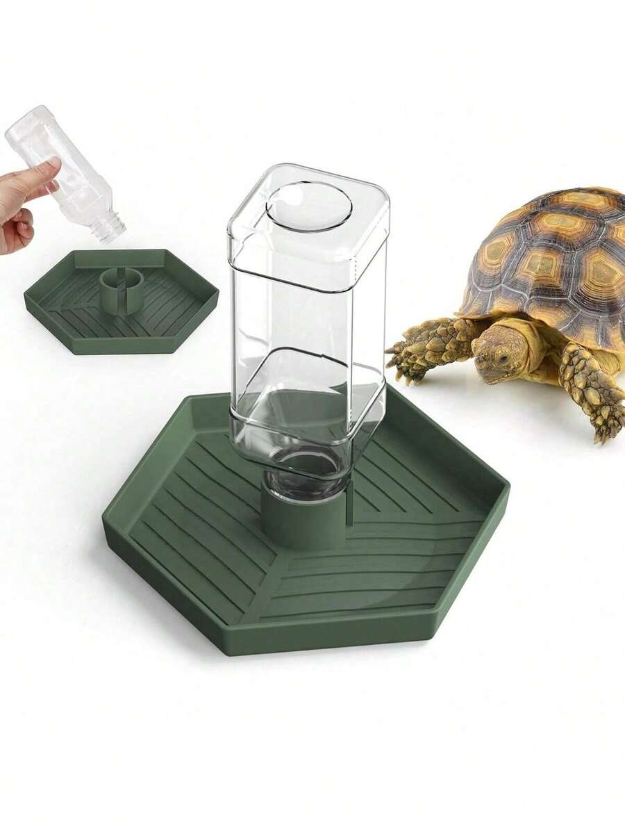 1 件 NOMOYPET 龟鬃狮爬虫水碗带瓶自动饮水器 NW-46 - 彩色 - 查看 1