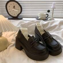 Women Loafers Shoes - 亮光黑 - 查看 2