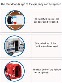 1pc + Inertial Sliding Car + Ambulance + Fire Truck + Car + 4-Door Toy Car + Model Car + Birthday Gift