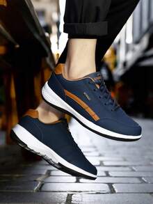 Men's Sneakers Sports Casual Shoes PU Leather Outdoor Men Walking Shoes Four Seasons Soft Bottom