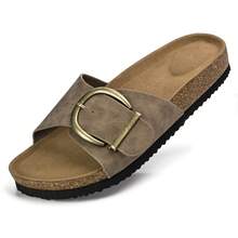 Women Ruched Open Toe Sandals Square Toe Design - Xám - Xem 4