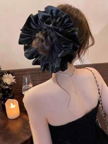 日常佩戴的纯色网状发圈，适合女孩打造各种发型，休闲发绳，马尾辫发圈，头饰