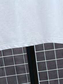 1pcs Stylish Men's Tank Top With Unique Sunset  And Surfboards Graphic Print Vest, Perfect For Summer Beach Vacation, Ideal For Surfing Enthusiasts, Is A Great Gift ChoiceEthnic Style Pure Cotton Printed T-Shirt Suitable For Casual Outings - 白色 - 查看 2