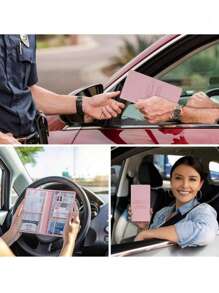 Premium Faux Leather Car DocumentHolder -Stylish Organizer For Men &Women -Securely Stores Insurance,Registration & Manuals - Glove Box Ready Compact For Women Storage Organizer Travel Essentials Back To School Dormitory Storage Fall Decor