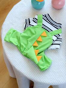 1pc Pet Clothes, Happy Dog Casual Stylish Cute Comfortable Small Dragon Suspender Pants For Small Dogs & Cats - Multicolor - View 4