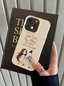 1 pieza Funda de teléfono a prueba de golpes de cobertura total de TPU con gráfico de niña de pelo largo sacerdote blanco, compatible con Apple 16, 15, 14, 13, 12, 11 Pro Max, Series, versión internacional, no la versión nacional - Multicolor - Ver 3