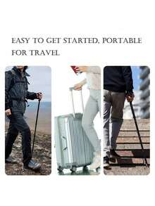 1 st justerbara promenadkäppar i aluminium - hopfällbar och lätt resestav med ergonomiskt handtag och halkfri gummispets, hopfällbar för seniorer/vandring/daglig användning - mobilitetshjälpmedel, stöd för äldre, vandringsstav, nödvändigt för flygplatsresor, hopfällbar käpp, lätt promenadstav, resetillbehör, presentidé för seniorer! - Enkel version - Visa 7