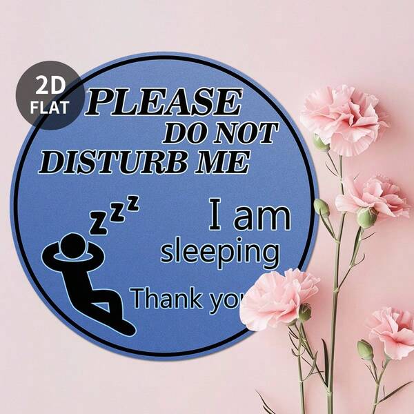1 peça, redondo de 20 cm, placa de aviso e lembrete para casa, "Não perturbe, estou dormindo", adequada para placa de lembrete de entrada, Não perturbe, sala de descanso, quarto, hotel, várias cores disponíveis, placa de madeira para parede