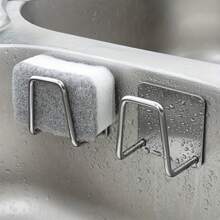 1/2/5 pezzi porta spugne per lavello da cucina, supporto in acciaio inossidabile per spugne, adesivo forte, porta piccole spugne, organizer per spugne, panni e pennelli da cucina, rivestimento antiruggine, resistente all'acqua e asciugatura rapida, ideale per la festa della mamma, Capodanno, San Valentino