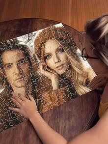 Customized Photo Puzzle Frame, DIY Wooden Frame Puzzle, Personalized Gift, Upload Your Own Photos To Create Portraits, Home Decor And Memorabilia, Commemorative Gift For Friends, Anniversary Gift - Multicolor - View 7