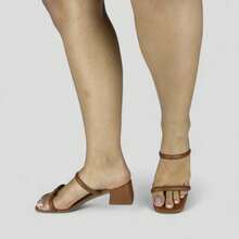 Women's Block Heel Sandals Stylish Elegant Party Neutral Elegant Casual Wonderful Cute - 駝色 - 查看 7