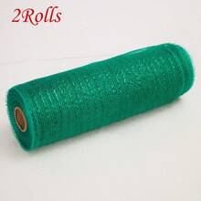1/2 Rolls Deco Mesh Ribbon - 10inch X 30 Feet Each Roll Metallic Foil Mesh Ribbon For Wedding, Birthday,Halloween, Thanksgiving, Christmas, New Year DIY Gift Decorationand Home Decorating