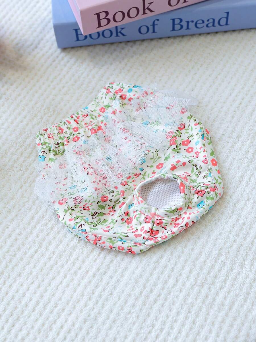 1件宠物衣服,狗狗/猫咪服装,快乐小狗休闲时尚可爱舒适碎花尿布裤,适合小型犬/幼犬 - 彩色 - 查看 1