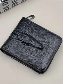 Wallet da uomo con chiusura lampo, grande capacità, porta carte, in pelle PU, multiposizione, organizer a coin, alta qualità, texture accattivante, chiaro, fattoriale, regalo per le vacanze per ragazzi