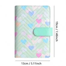 A6 PU Leather Binder 6-Ring Notebook, Stylish Design, Personal Notebook Binder Cover, Can Be Used For Cash Budget Storage Shell, Album Shell,For School Supplies,Back To School