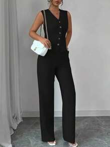 Women's Elegant Casual Fashion Office Commute Business Suit Waistcoat