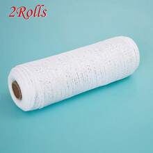 1/2 Rolls Deco Mesh Ribbon - 10inch X 30 Feet Each Roll Metallic Foil Mesh Ribbon For Wedding, Birthday,Halloween, Thanksgiving, Christmas, New Year DIY Gift Decorationand Home Decorating