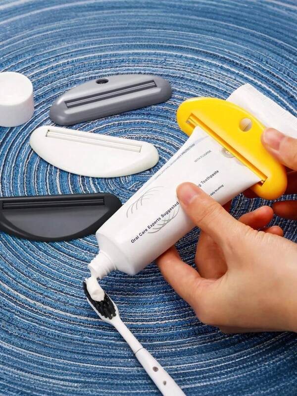 4 Stücke Tubenquetscher Spender Zahnpasta Roller Clip, einfache Bedienung für das Badezimmer, geeignet für Zahnpasta, Gesichtsreiniger, Senf und andere Produkte in Tuben, ideal für effiziente Produktnutzung