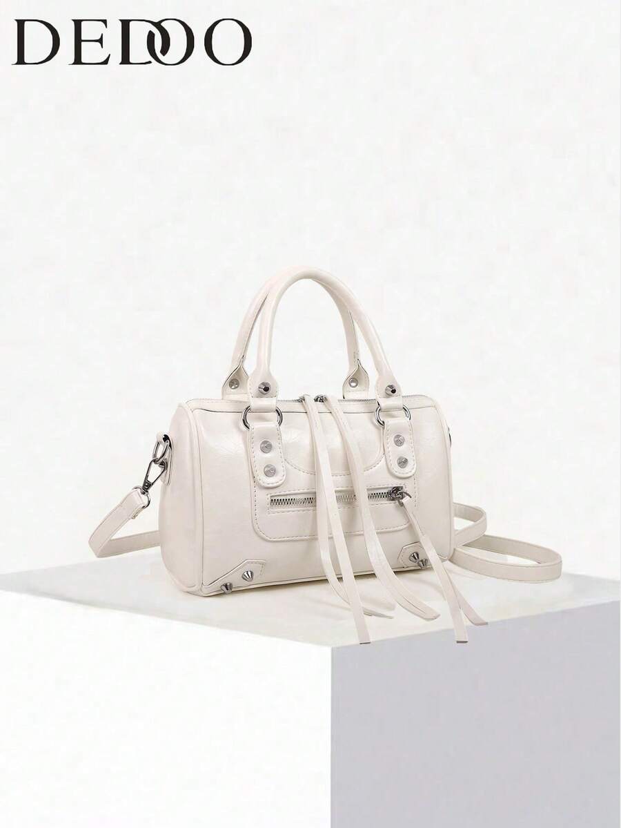 Dedoo 2024 Hot Maillard Style Retro Hot Girl Y2K Leopard Print One-Shoulder Christmas Gift - Beige - View 1